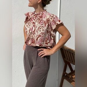 TROVATA WOMEN'S CARLA HIGHNECK SHIRT size S New Preppy